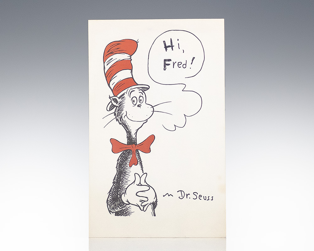 Dr. Seuss Signed Cat in the Hat Print.