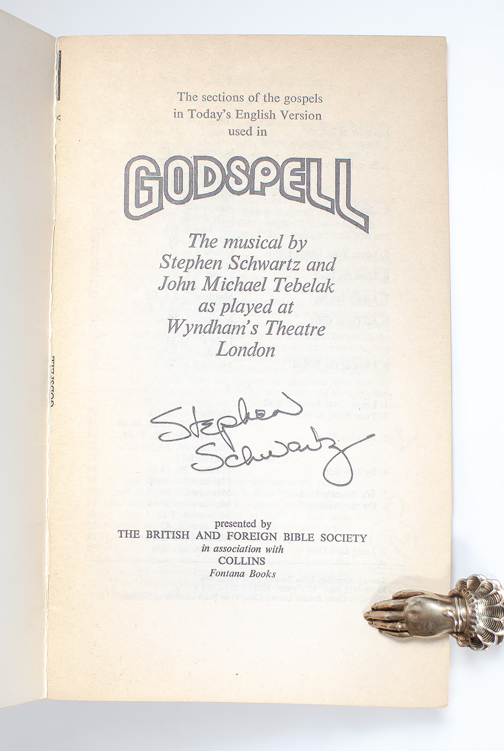 Godspell: New Testaments Sections on Which the Musical is Based.