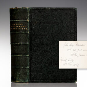 A Concise Dictionary of the Bible, For the Use of Families and Students.