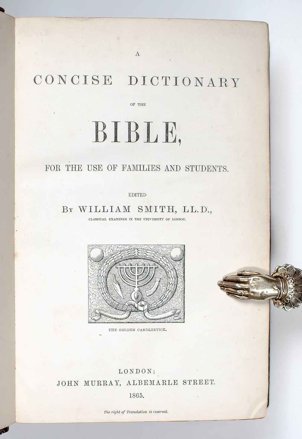 A Concise Dictionary of the Bible, For the Use of Families and Students.