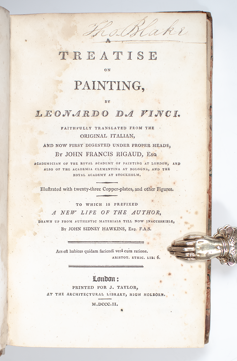 A Treatise on Painting, by Leonardo Da Vinci. Faithfully Translated from the Original Italian, and Now First Digested Under Proper Heads.