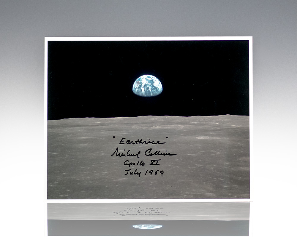 Michael Collins Signed Earthrise Photograph.