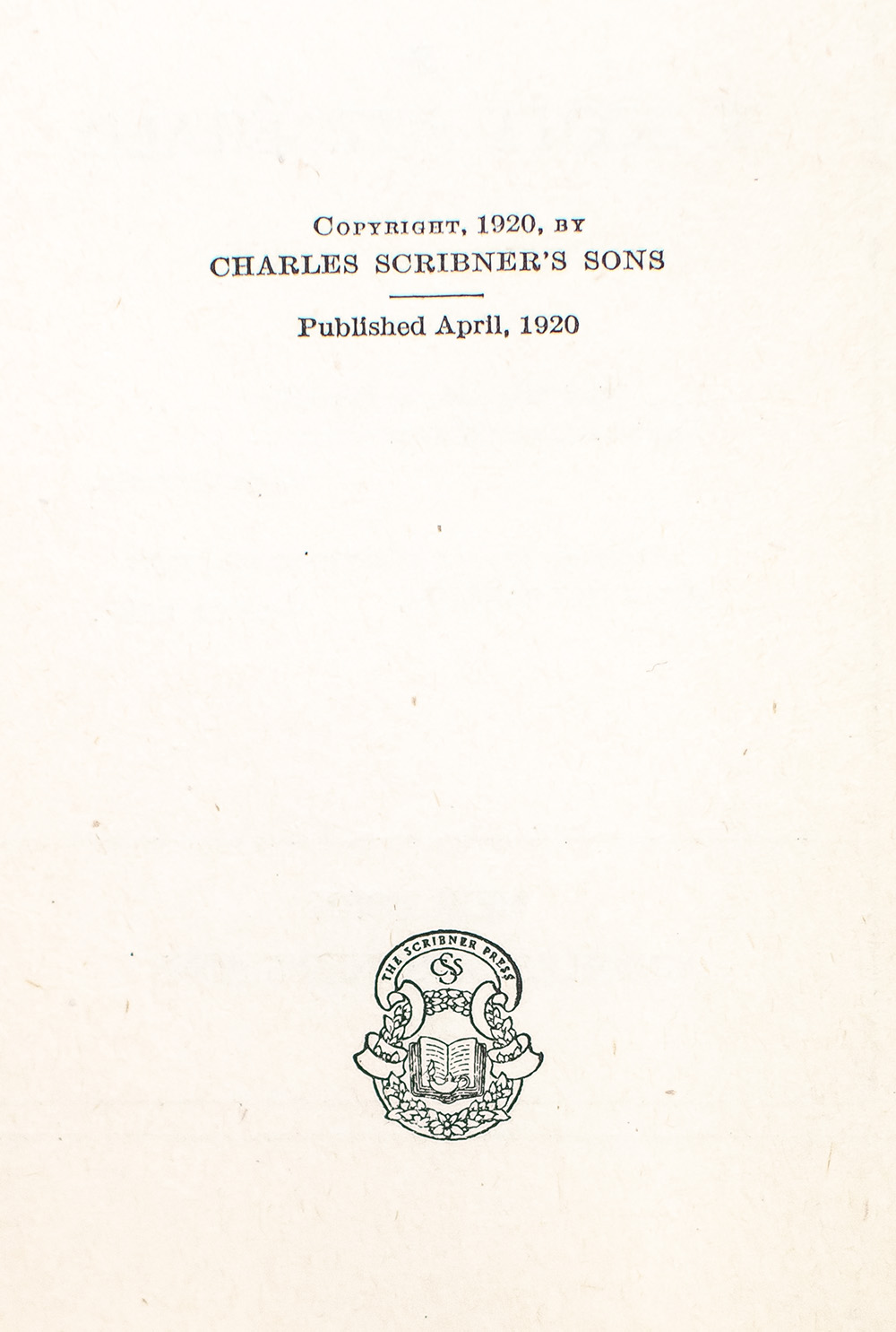 This Side of Paradise.