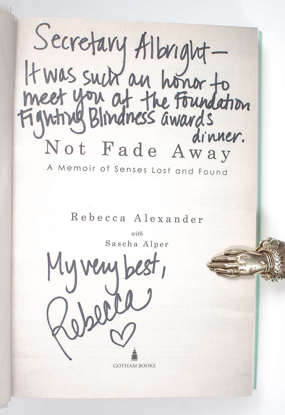 Not Fade Away: A Memoir of Senses Lost and Found.