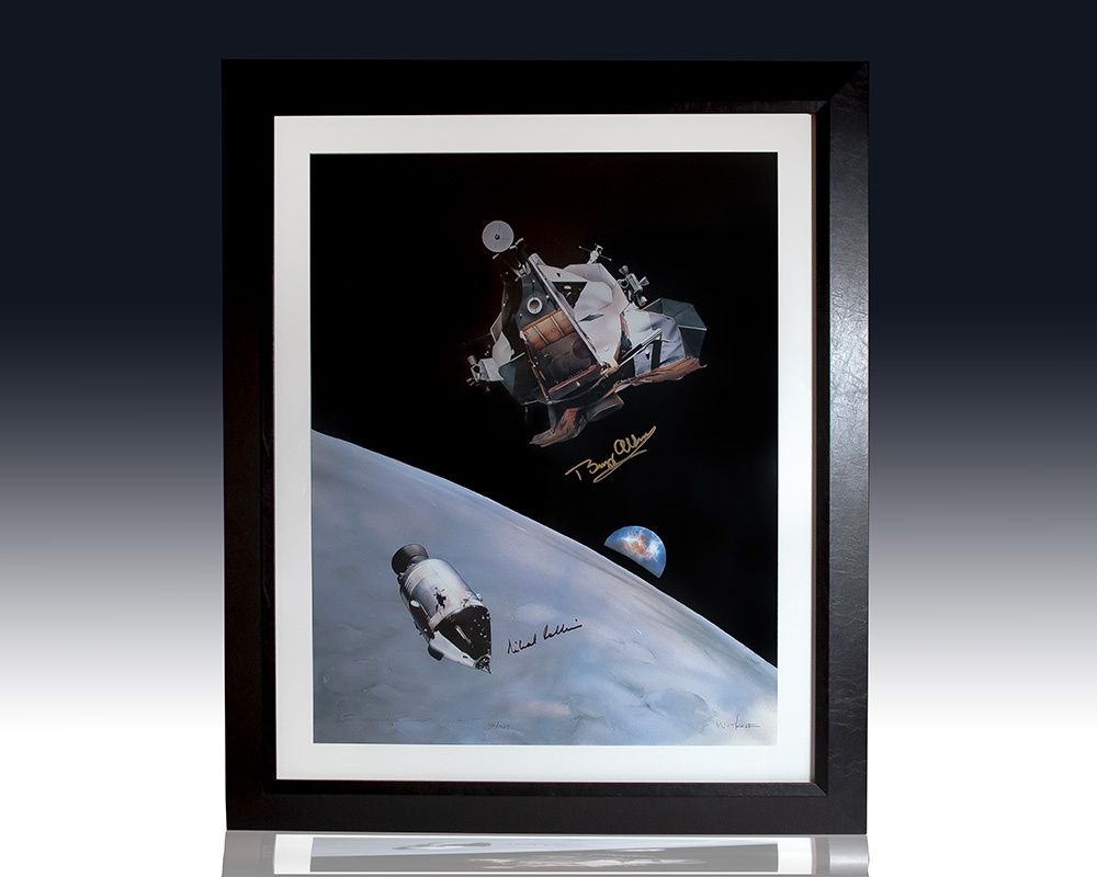 Buzz Aldrin and Michael Collins Signed ‘The Eagle’s Last Flight’ Lithograph.