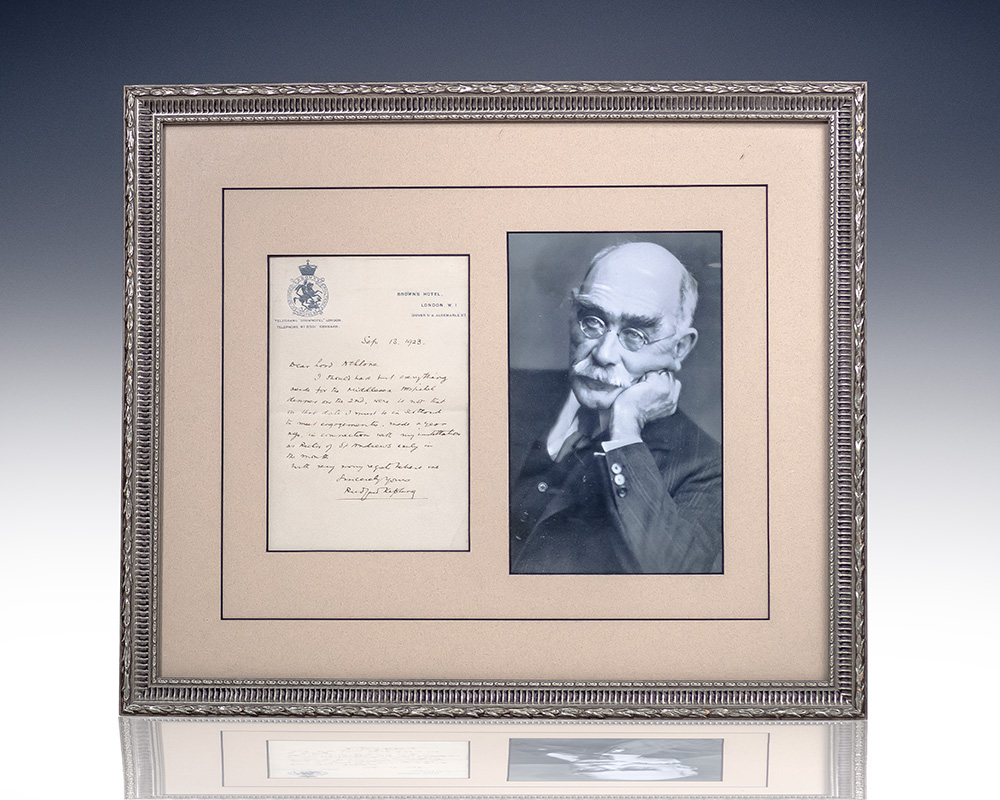 Rudyard Kipling Autograph Letter Signed.