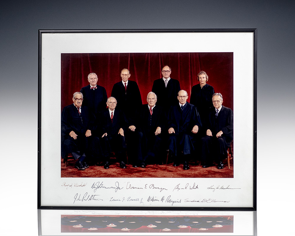 Warren E. Burger Supreme Court Signed Photograph.