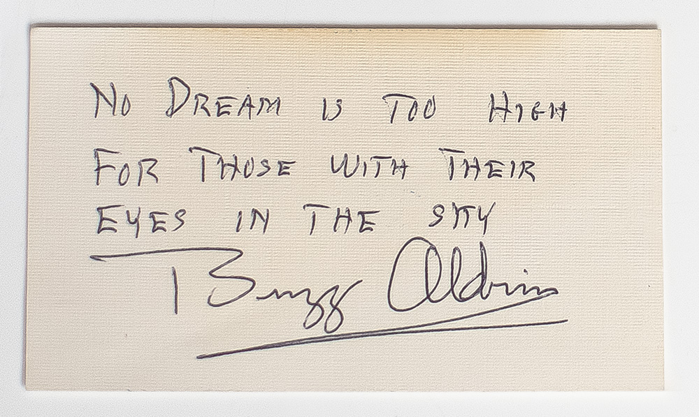 Neil Armstrong, Buzz Aldrin, and Michael Collins Inscribed Cards.