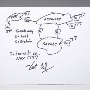 Vint Cerf Sketch Signed.