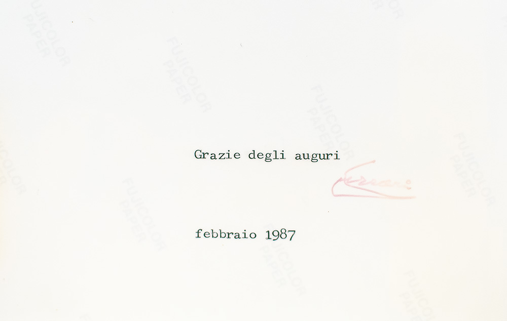 Enzo Ferrari Typed Note Signed.