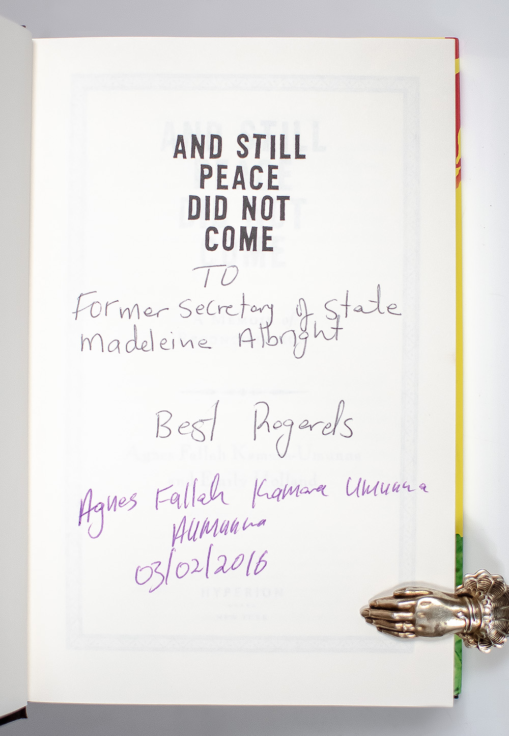 And Still Peace Did Not Come: A Memoir of Reconciliation.