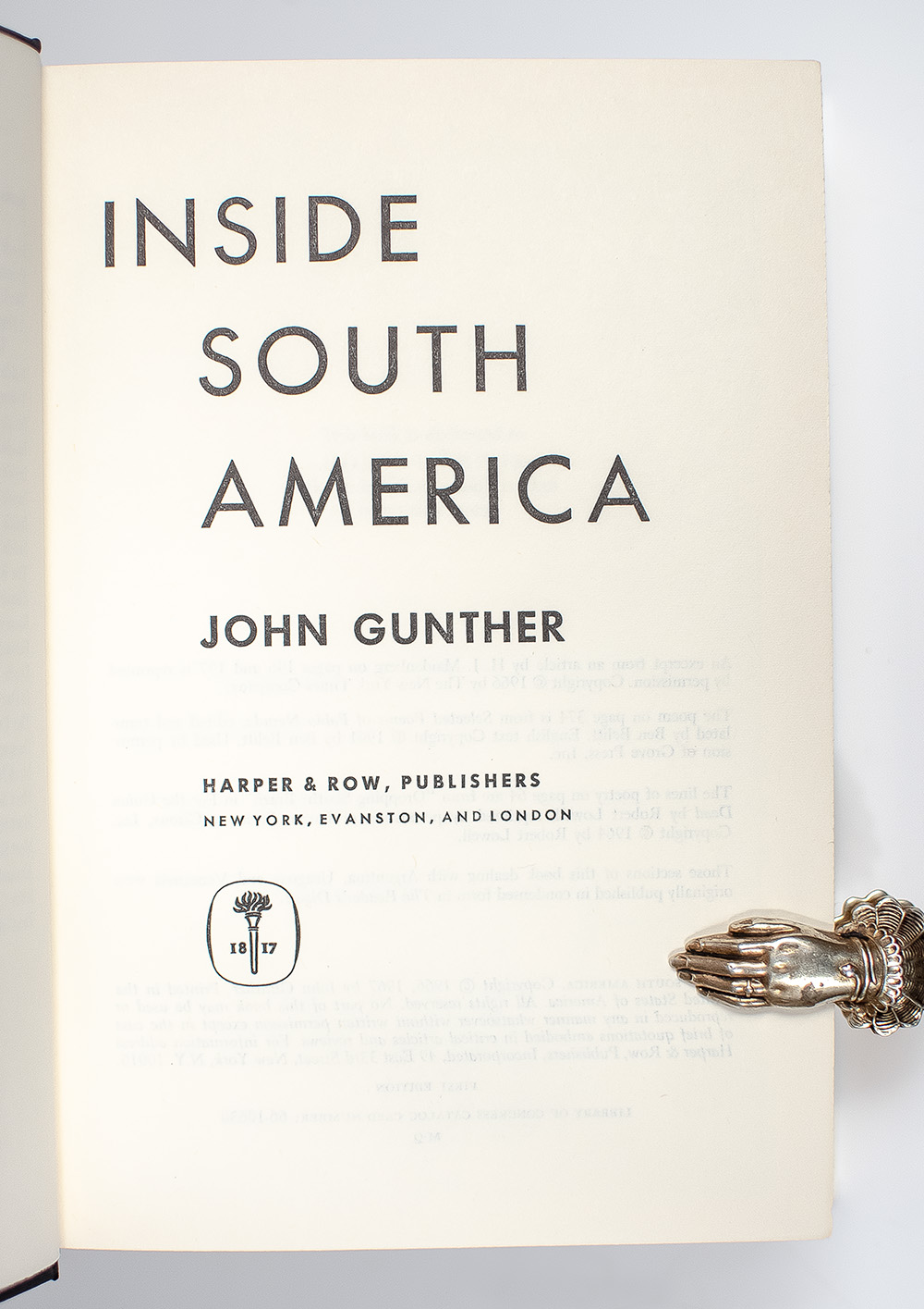 Inside South America.