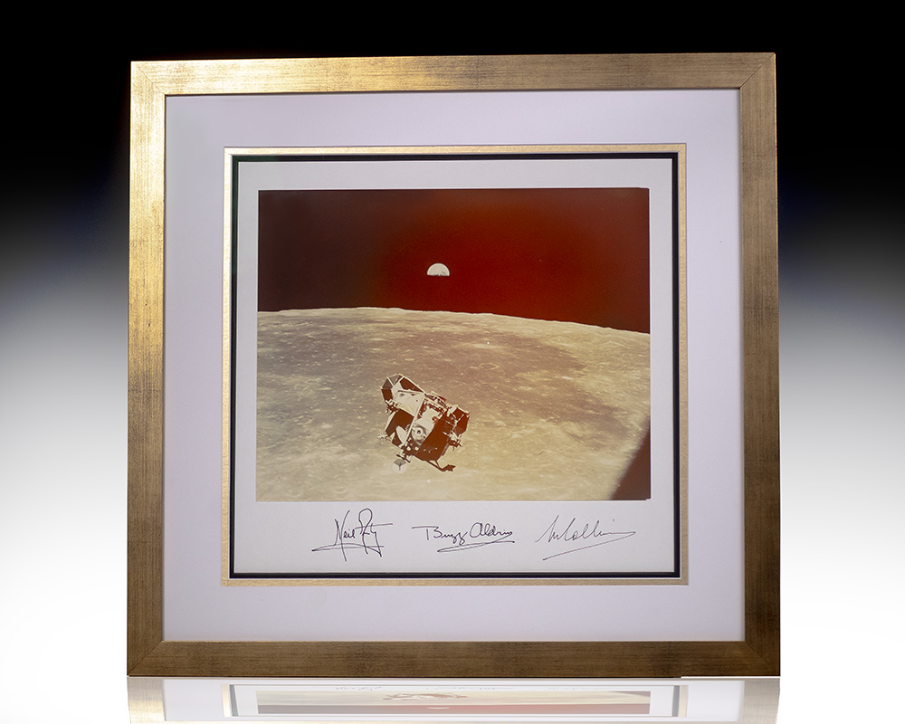 Apollo 11 Lunar Module ‘Eagle’ Signed NASA Photograph.