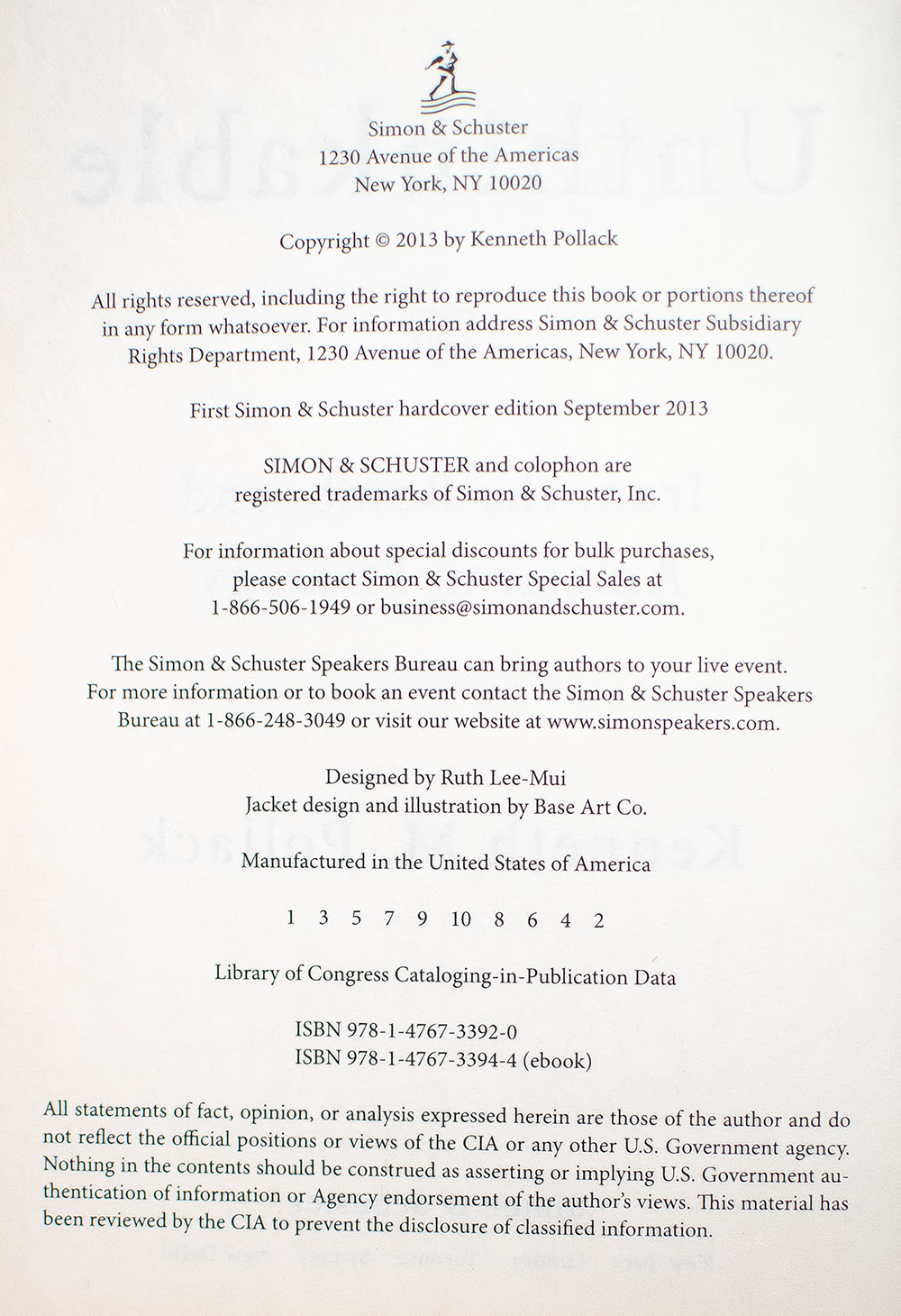 Unthinkable: Iran, the Bomb, and American Strategy.