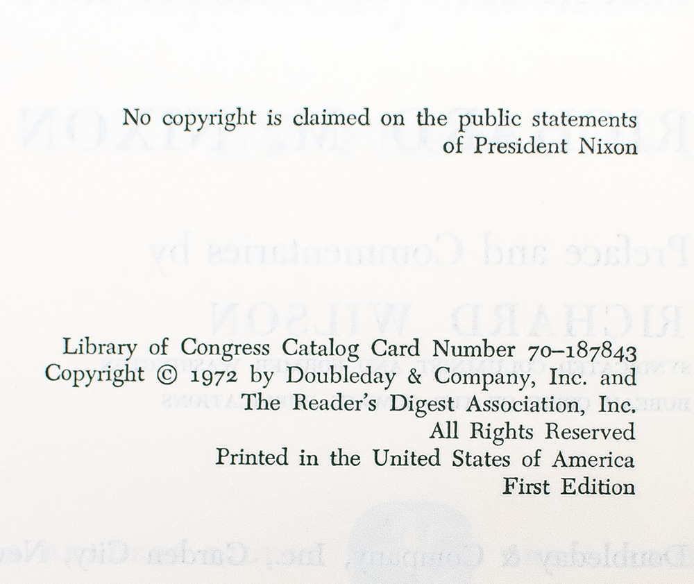 A New Road for America: Major Policy Statements, March 1970 to October 1971.