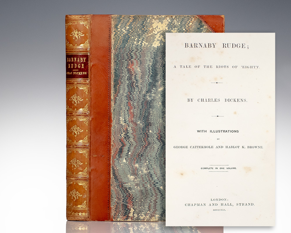 First Edition of Charles Dickens' Barnaby Rudge: A Tale of the Riots of Eighty