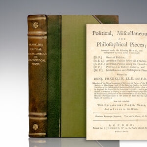 Political, Miscellaneous, and Philosophical Pieces; Arranged under the Following Heads and Distinguished by Initial Letters in each Leaf: General Politics; American Politics before the Troubles; American Politics during the Troubles; Provincial or Colony Politics; Miscellaneous and Philosophical Pieces.