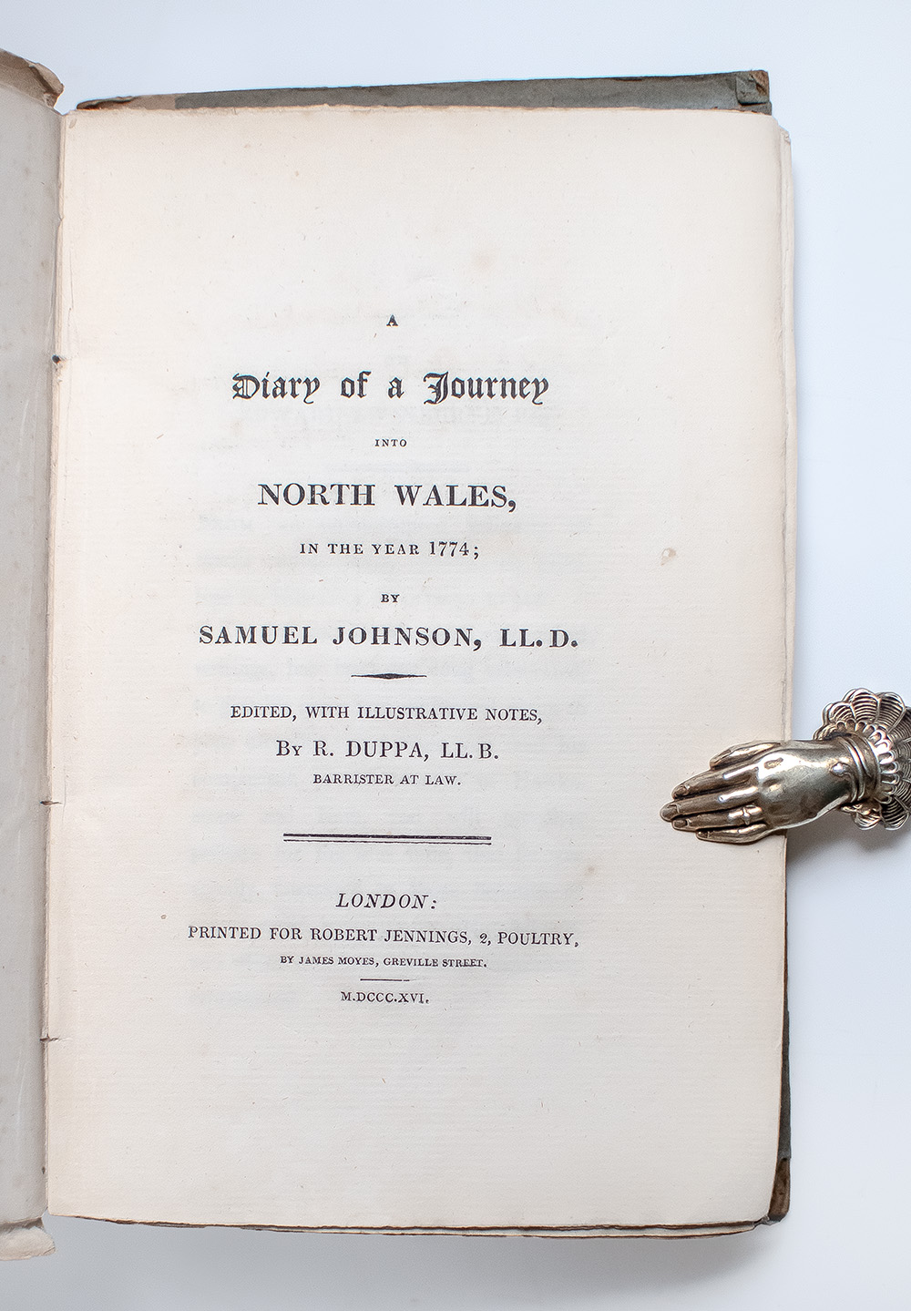 A Diary of a Journey Into North Wales, In the Year 1774.