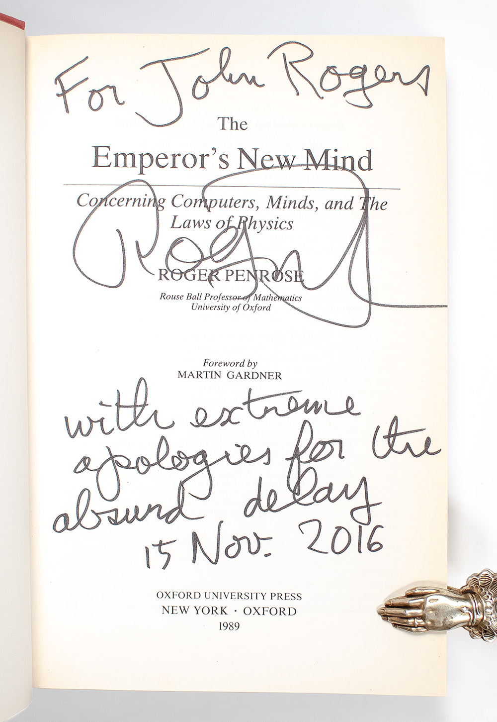 The Emperor's New Mind: Concerning Computers, Minds, and the Laws of Physics.