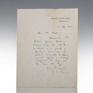 J.M. Barrie Autograph Letter Signed.
