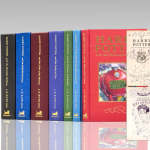 Harry Potter Series Complete Deluxe Set. Harry Potter and the Philosopher's Stone, Chamber of Secrets, Prisoner of Azkaban, Goblet of Fire, Order of the Phoenix, The Half-Blood Prince, and The Deathly Hallows.
