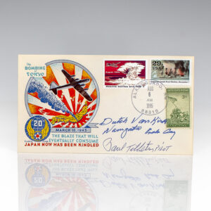 Paul Tibbets and Theodore "Dutch" Van Kirk Signed 50th Anniversary First Day Cover.