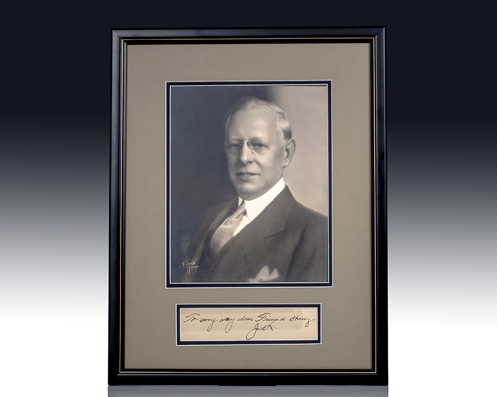 Jesse Livermore Signed Photograph.