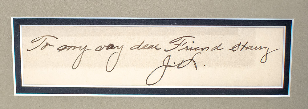 Jesse Livermore Signed Photograph.