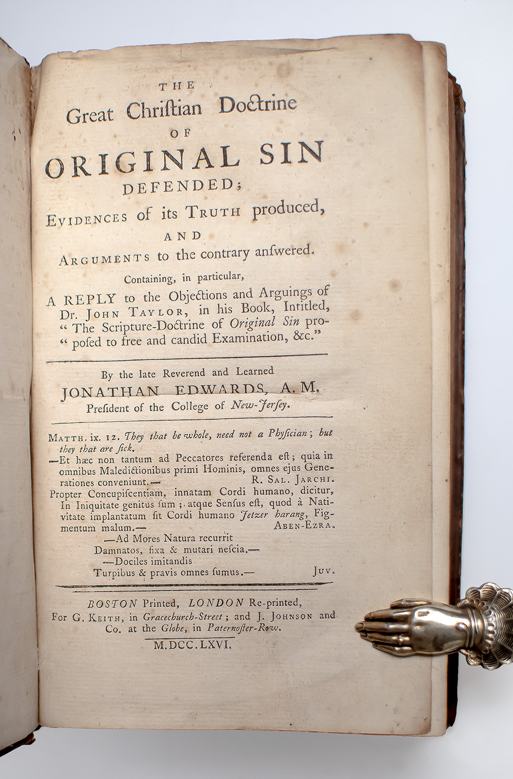 The Great Christian Doctrine of Original Sin Defended.