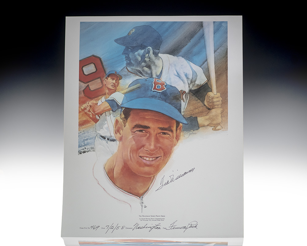 Ted Williams Signed Poster.