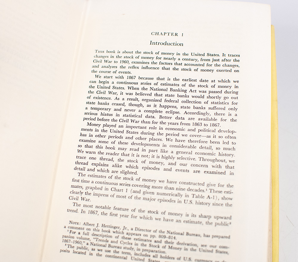 A Monetary History of the United States: 1867-1960.