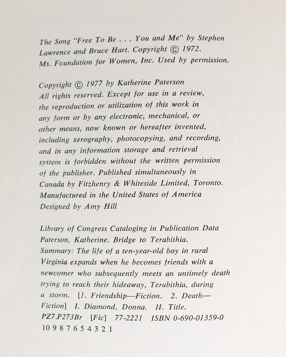 Bridge To Terabithia.