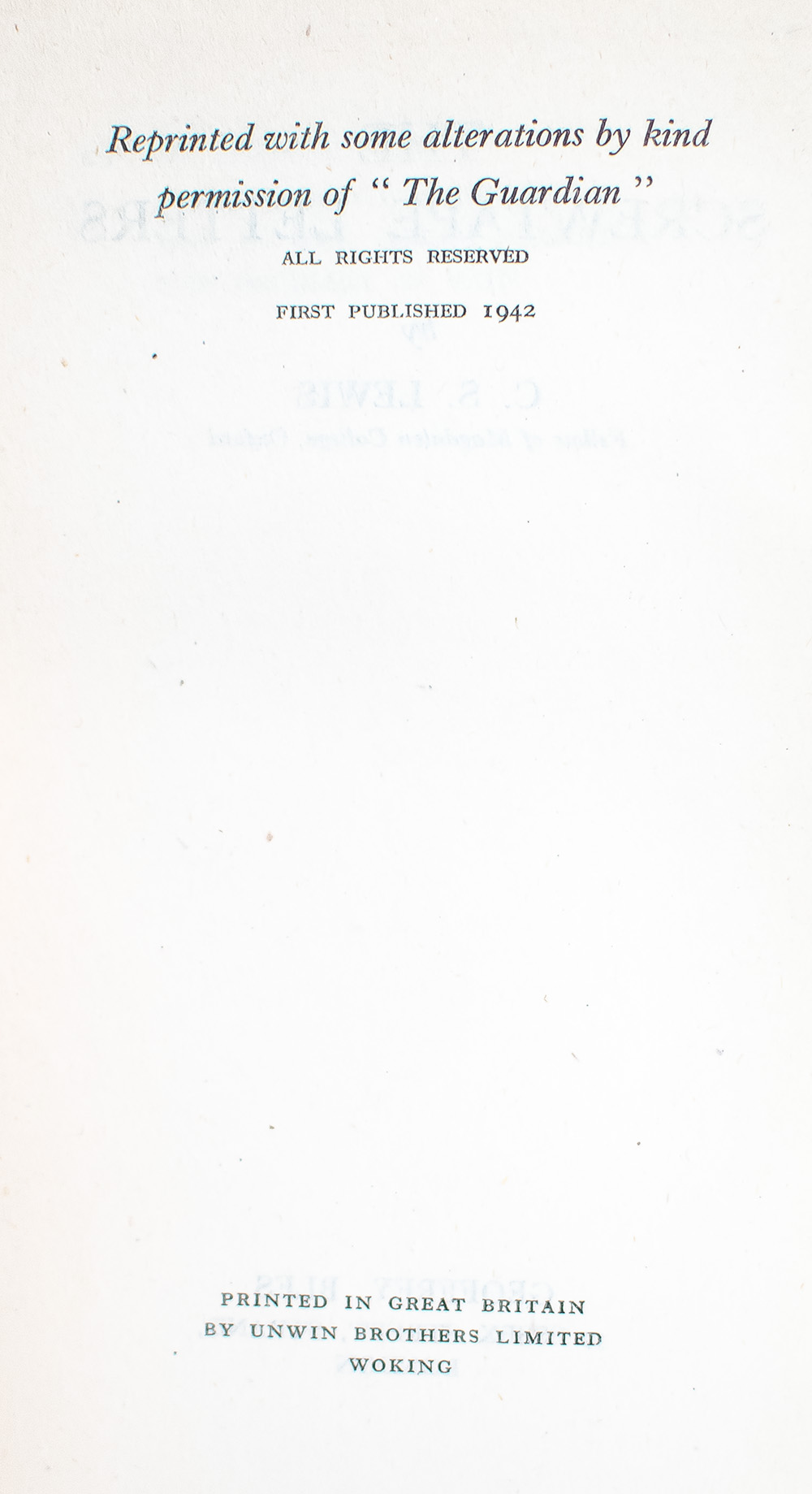 The Screwtape Letters.