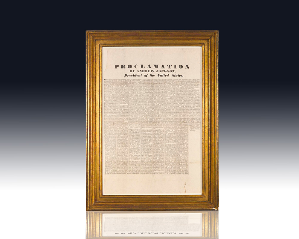 Proclamation by Andrew Jackson, President of the United States.