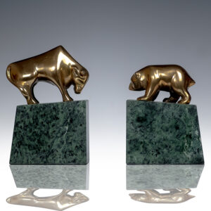 Wall Street Bull and Bear Bookends.