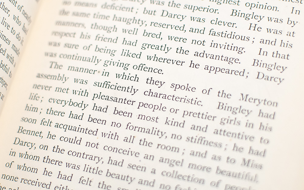 Pride and Prejudice.