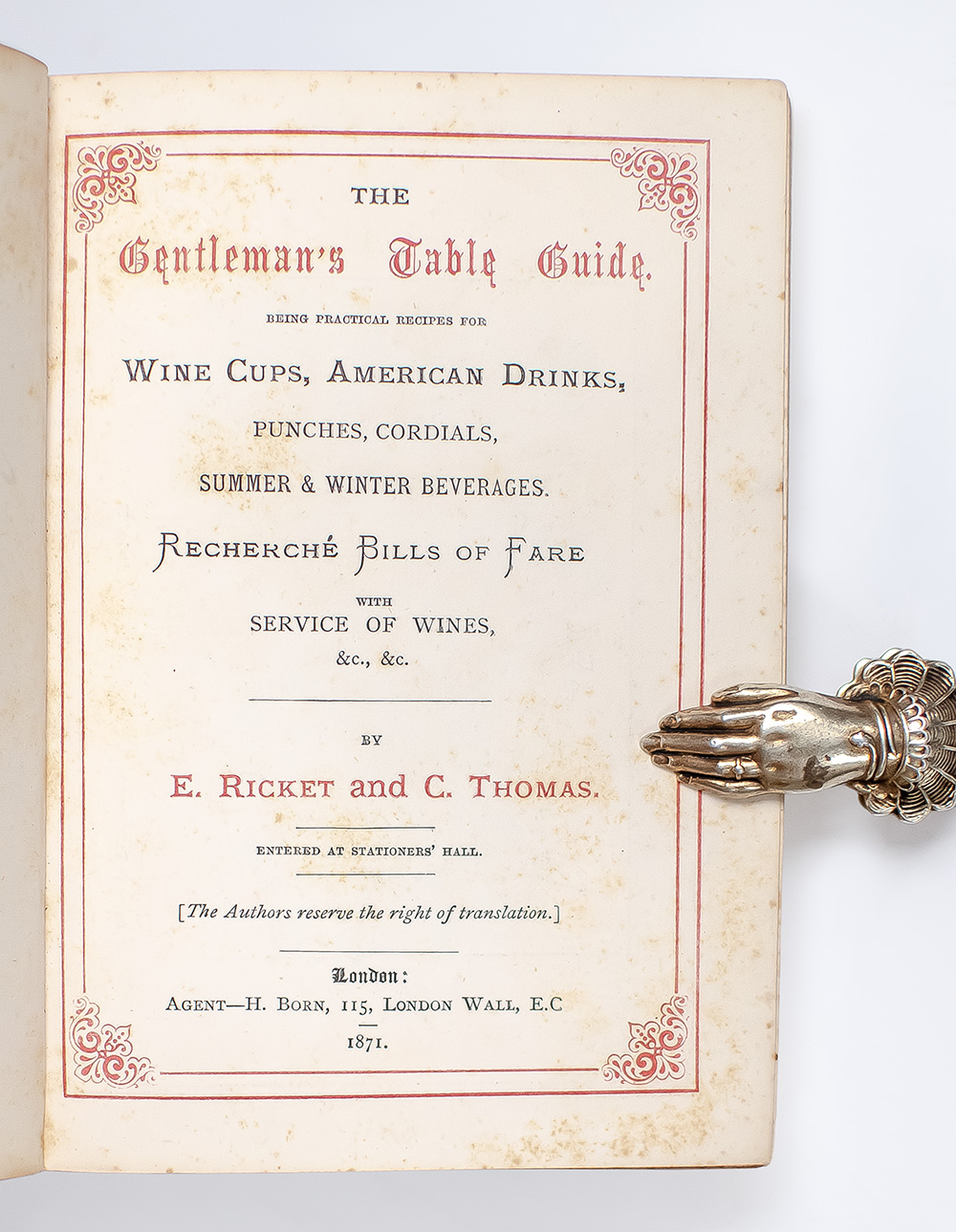 The Gentleman's Table Guide.