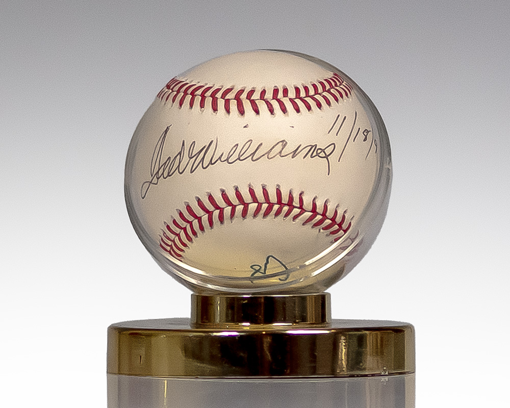 Ted Williams and President George H.W. Bush Signed Baseball.