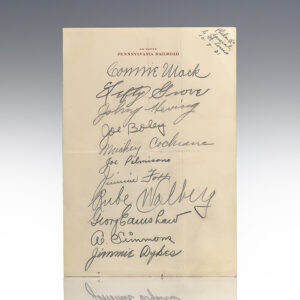 Signed Pennsylvania Railroad stationery