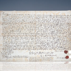 Salem Witch Trials Manuscript Land Deed Signed By Colonial Massachusetts Magistrates John Hathorne and Bartholomew Gedney.