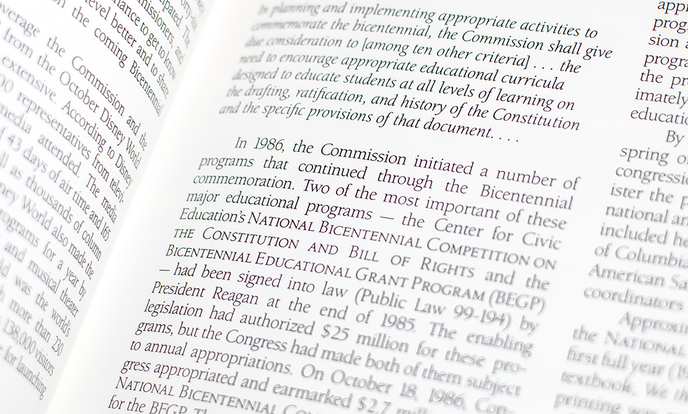 We The People: The Commission on the Bicentennial of the United States Constitution, 1985-1992.