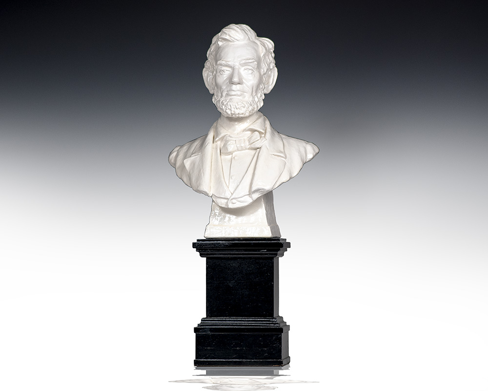 Bust of Abraham Lincoln.