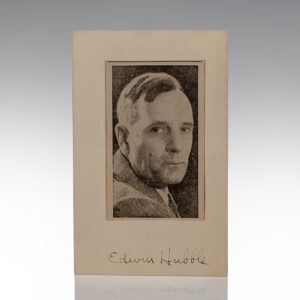Edwin Hubble Signature On Card.