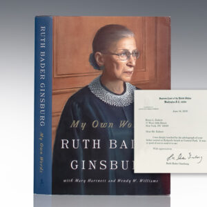 My Own Words. [with] Typed Letter Signed by Ruth Bader Ginsburg.