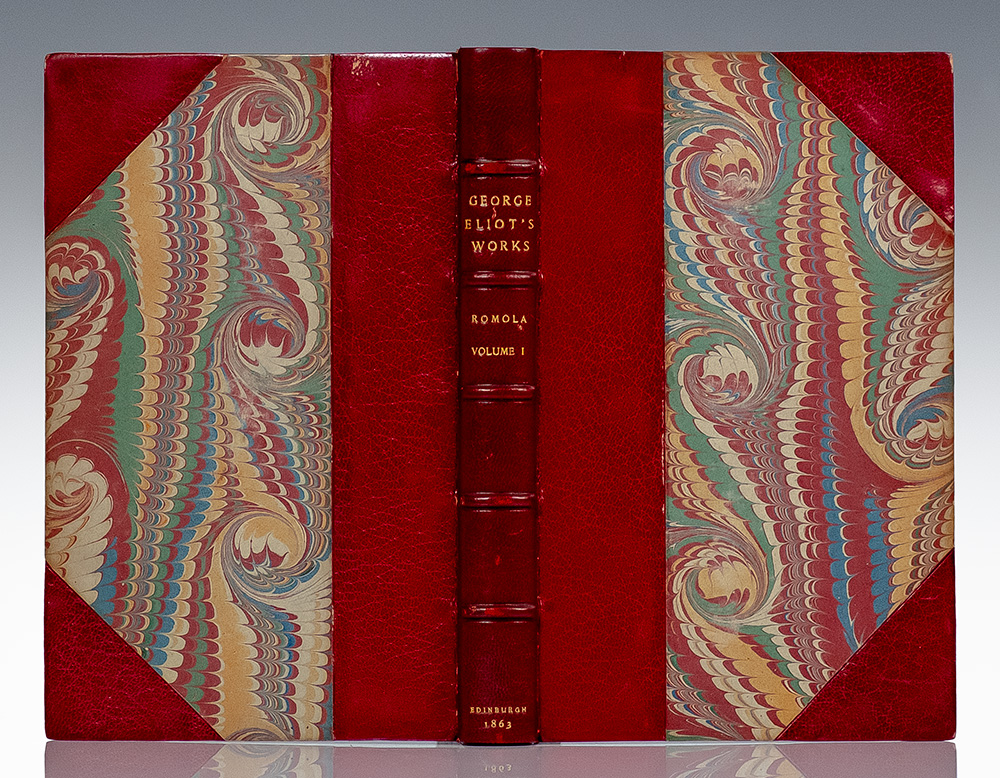 The Works of George Eliot: Scenes of Clerical Life, Adam Bede, The Mill on the Floss, Silas Marner: The Weaver of Raveloe, Romola, Felix Holt the Radical, The Spanish Gypsy, The Legend of Jubal and Other Poems, Daniel Deronda, Middlemarch: A Study of Provincial Life, Theophrastus Such, Essays and Leaves From a Notebook.