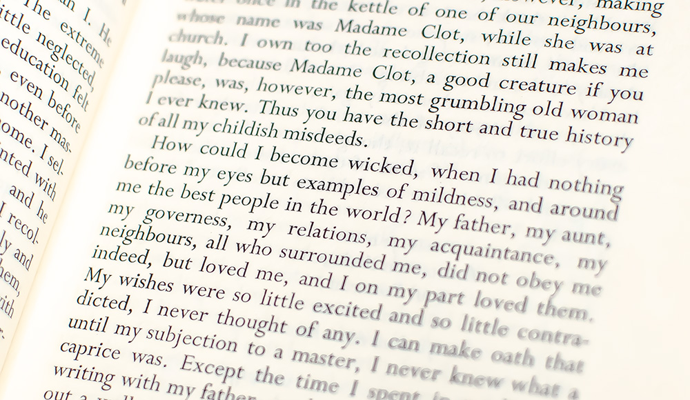 The Confessions of J.J. Rousseau.