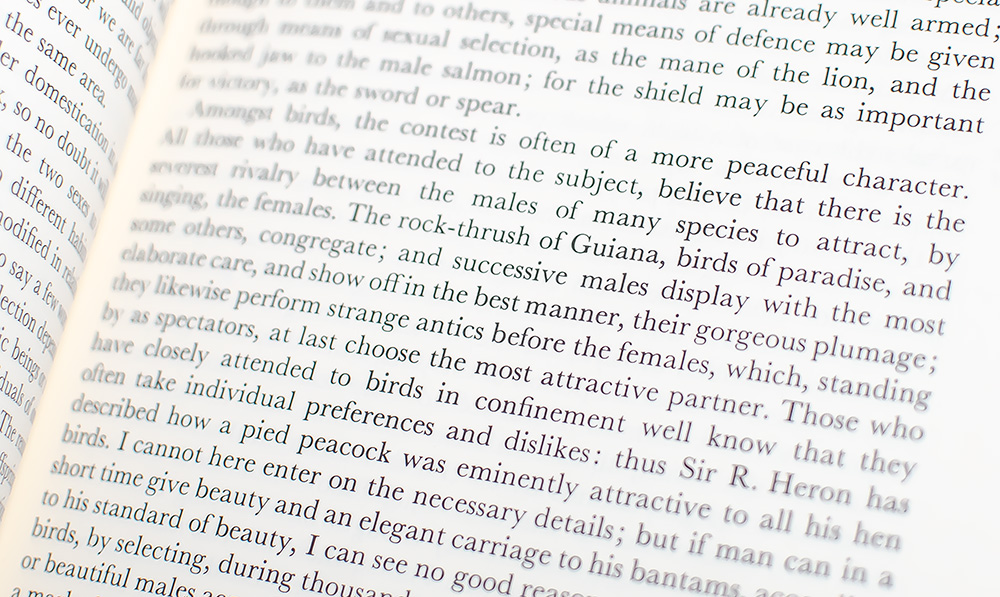 On the Origin of Species by Means of Natural Selection, or the Preservation of Favoured Races in the Struggle for Life.