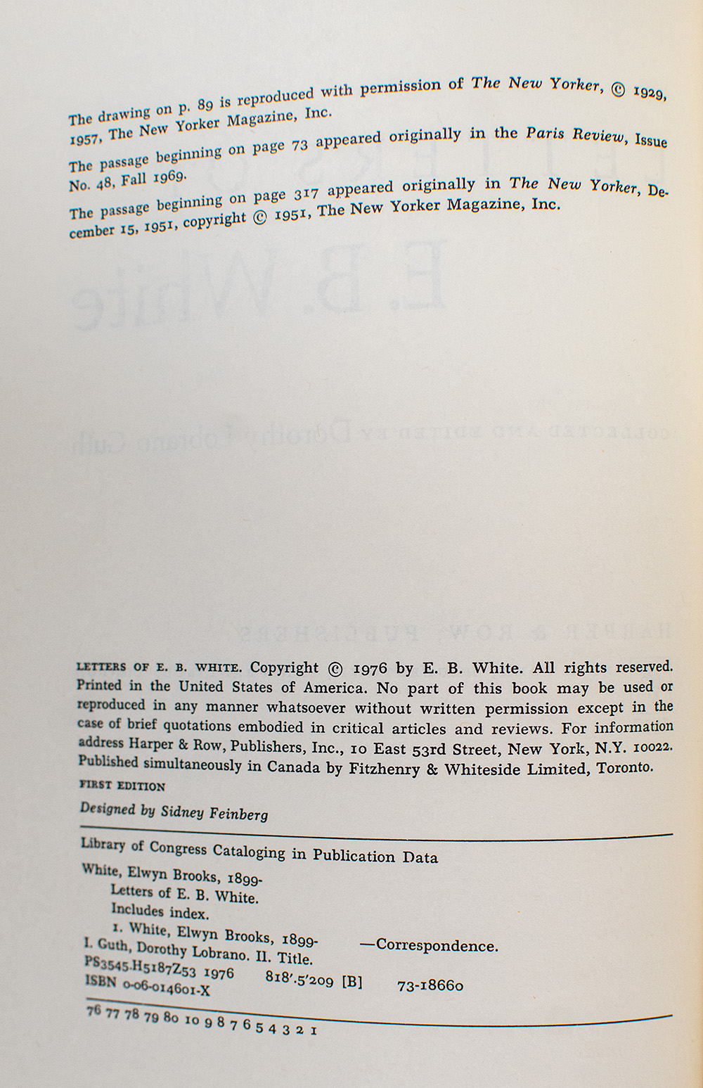 Letters of E.B. White.