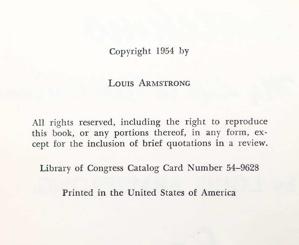 Satchmo: My Life in New Orleans.