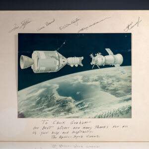 Spacecraft in orbit above Earth